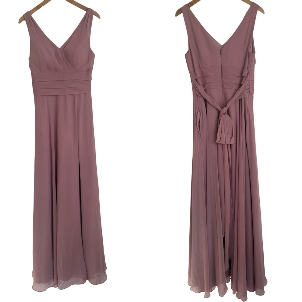 Azazie Dusty Rose Pink Bridesmaid Maxi Dress 10